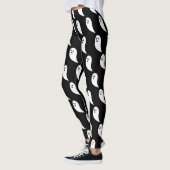 Ghost Halloween Schwarz-weißes niedliches Muster Leggings (Links)