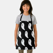 Ghost Halloween Schwarz-weißes niedliches Muster Schürze (Insitu)