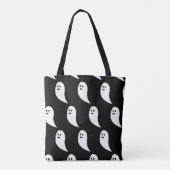 Ghost Halloween Schwarz-weißes niedliches Muster Tasche (Rückseite)