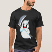 Ghost Halloween Sensenmann T-Shirt (Vorderseite)