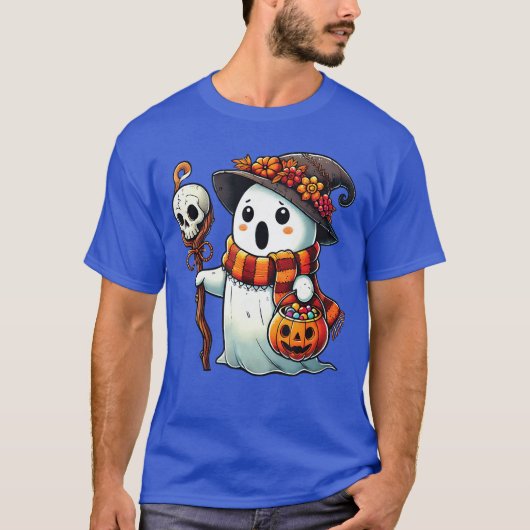 Ghost Halloween Shirt Niedlich Ghost Trick oder Tr (Vorderseite)
