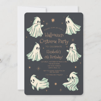 Ghost Halloween Spooktacular Costum Geburtstagspar Einladung