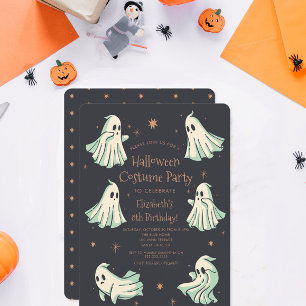 Ghost Halloween Spooktacular Costum Geburtstagspar Einladung