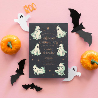 Ghost Halloween Spooktacular Costum Geburtstagspar Einladung
