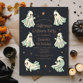 Ghost Halloween Spooktacular Costum Geburtstagspar Einladung
