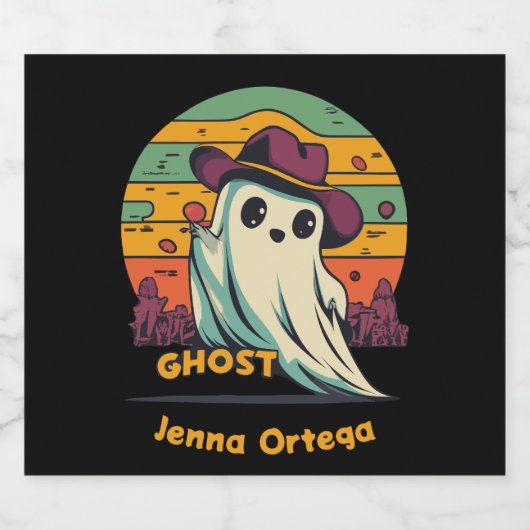Ghost Halloween - Spooky Überraschung Schaumweinetikett (Einzelnes Label)