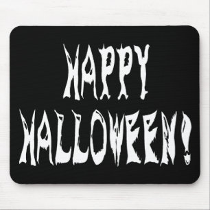 Ghost Halloween Text Mousepad