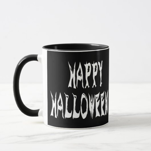 Ghost Halloween Text Tasse (Links)