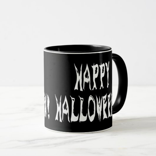 Ghost Halloween Text Tasse (VorderseiteRechts)