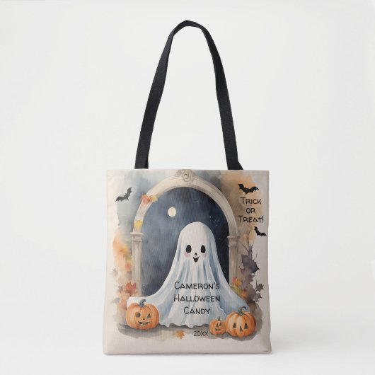 Ghost Halloween Trick oder Treat Candy Tasche (Vorderseite)