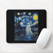 Ghost Halloween - Van Gogh Style - Starry Night Mousepad (Mit Mouse)