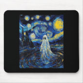 Ghost Halloween - Van Gogh Style - Starry Night Mousepad (Vorne)