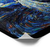 Ghost Halloween - Van Gogh Style - Starry Night  Poster (Ecke)