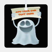 Ghost-Haltetext Ornament Aus Metall (Vorderseite)