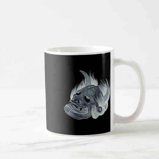 Ghost Hannya Mask Tattoo Design Kaffeetasse (Rechts)