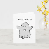 Ghost Happy Birthday Card Karte (Gelbe Blume)