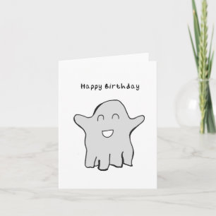 Ghost Happy Birthday Card Karte