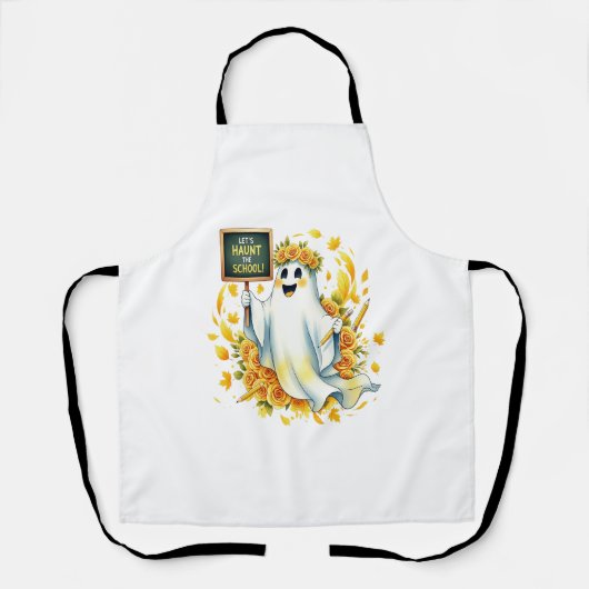 Ghost Haunt School Halloween Schürze (Vorderseite)