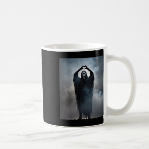 Ghost Heart Hands Beängstigend Face Horror Poster Kaffeetasse