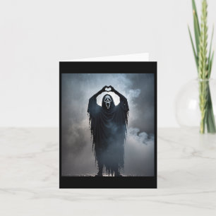 Ghost Heart Hands Beängstigend Face Horror Poster  Karte