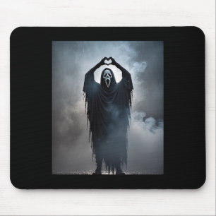 Ghost Heart Hands Beängstigend Face Horror Poster Mousepad