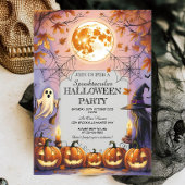 Ghost, Hexe und Pumpkin Spooktacular Halloween Einladung