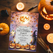Ghost, Hexe und Pumpkin Spooktacular Halloween Einladung