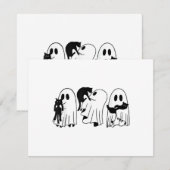 Ghost Holding Black Cat Funny Halloween Cat Liebha (Vorne/Hinten)
