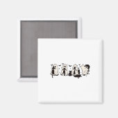 Ghost Holding Black Cat Funny Halloween Cat Liebha Magnet (Vorderseite/Rückseite)