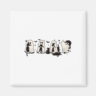 Ghost Holding Black Cat Funny Halloween Cat Liebha Magnet