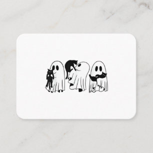 Ghost Holding Black Cat Funny Halloween Cat Liebha Visitenkarte