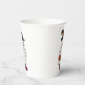 Ghost holding pumpkin and wearing witch hat pappbecher (Rechts)