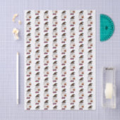 Ghost holding pumpkin and wearing witch hat seidenpapier (Handwerk)