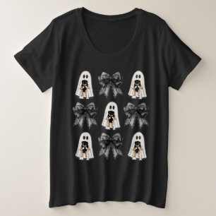 Ghost Holding Rottweiler Welpe und Coquettes Große Größe T-Shirt