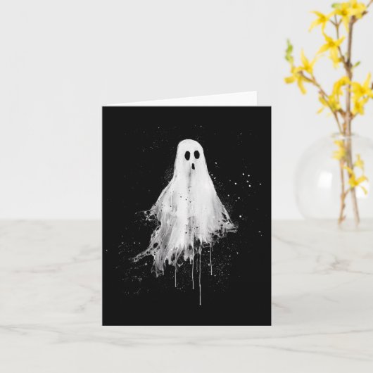Ghost Horror Spooky Beängstigend Halloween Goth Al Karte (Gelbe Blume)