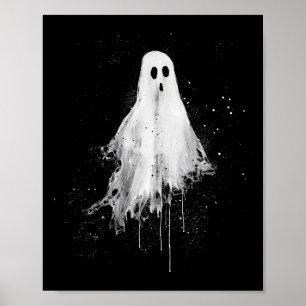 Ghost Horror Spooky Beängstigend Halloween Goth Al Poster