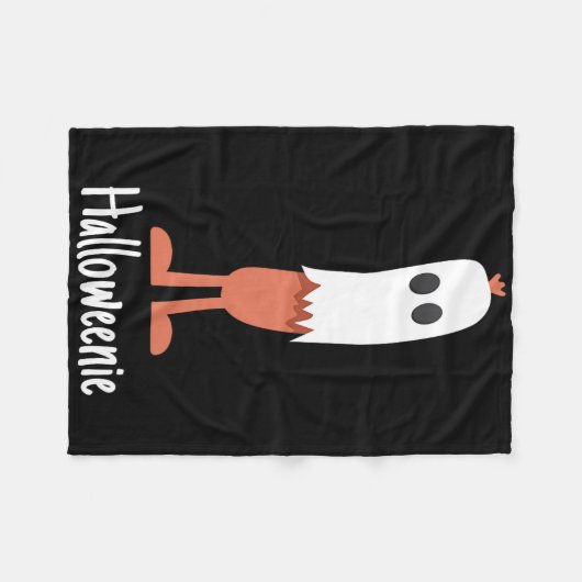 Ghost Hot Dog Halloweenie Kostüm Spaß Nahrung Hall Fleecedecke (Vorderseite (Horizontal))