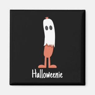 Ghost Hot Dog Halloweenie Kostüm Spaß Nahrung Hall Magnet