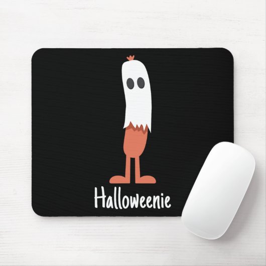 Ghost Hot Dog Halloweenie Kostüm Spaß Nahrung Hall Mousepad (Mit Mouse)