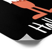 Ghost Hot Dog Halloweenie Kostüm Spaß Nahrung Hall Poster (Ecke)