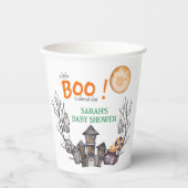 Ghost House Halloween Baby Shower Fall Thema Pappbecher (Vorderseite)