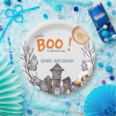 Ghost House Halloween Baby Shower Fall Thema Pappteller (Party)