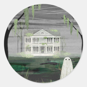 Ghost House Runder Aufkleber