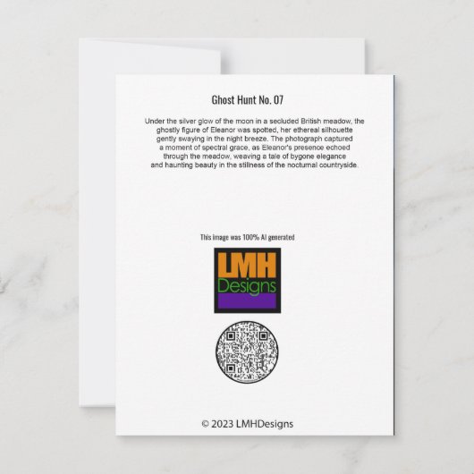 Ghost Hunt Nr. 07 Dankeskarte (Rückseite)