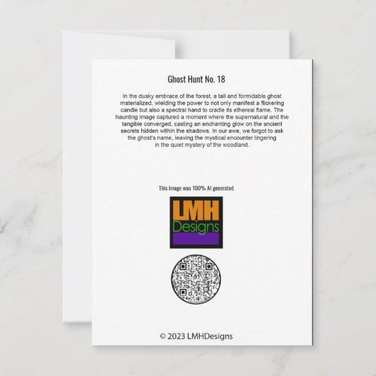 Ghost Hunt Nr. 18 Dankeskarte (Rückseite)