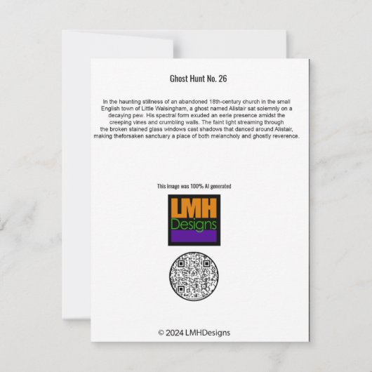 Ghost Hunt Nr. 26 Dankeskarte (Rückseite)