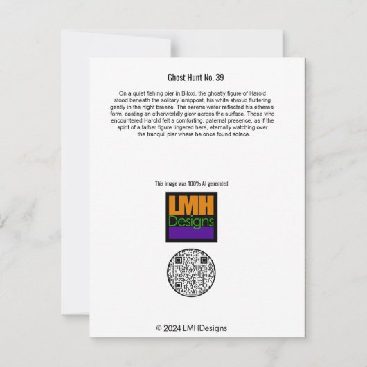 Ghost Hunt Nr. 39 Dankeskarte (Rückseite)