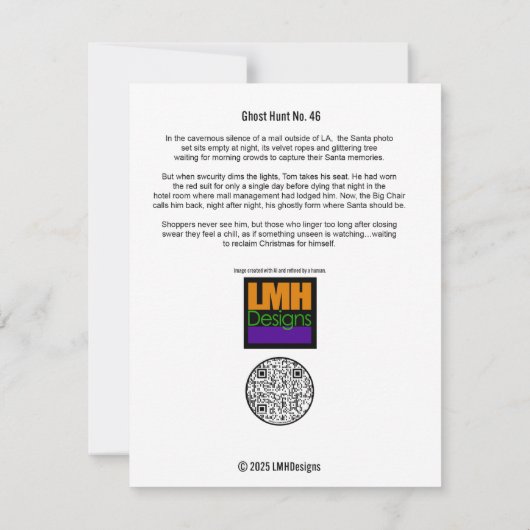 Ghost Hunt Nr. 46 Dankeskarte (Rückseite)