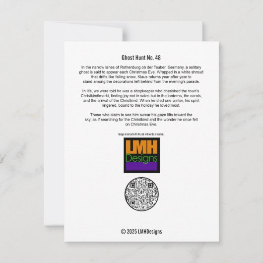 Ghost Hunt Nr. 48 Dankeskarte (Rückseite)