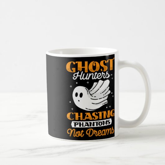 Ghost Hunter Chasing Phantome - Halloween Ghost Hu Kaffeetasse (Rechts)